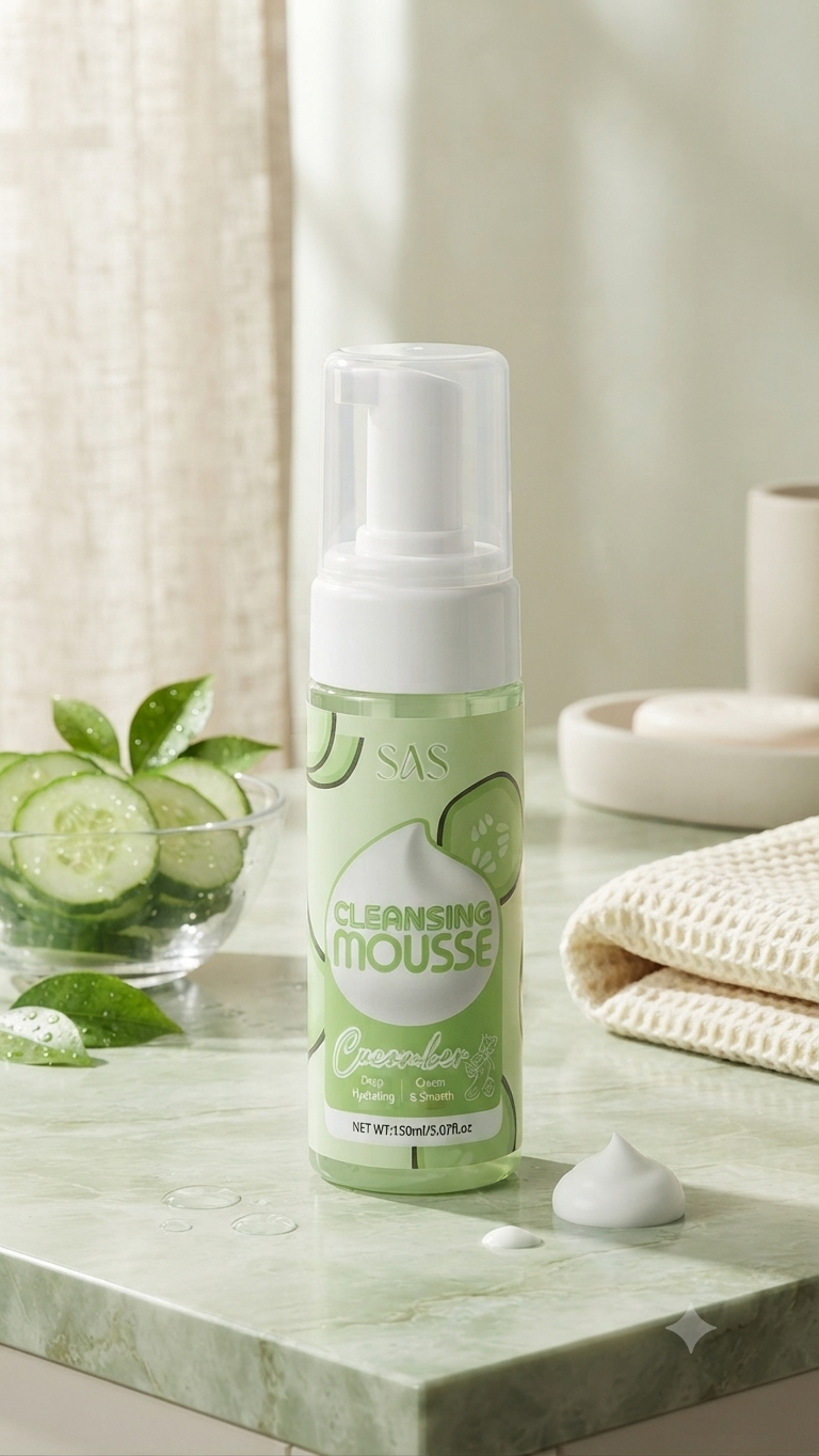 Mousse Limpiador Facial de Pepino