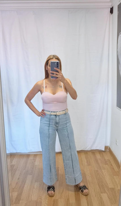 Pantalon vaquero raya
