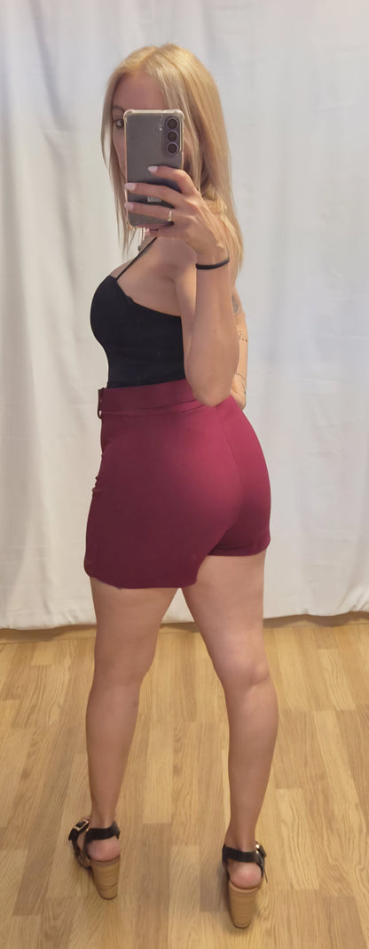 Falda Pantalón Burdeos - vista trasera