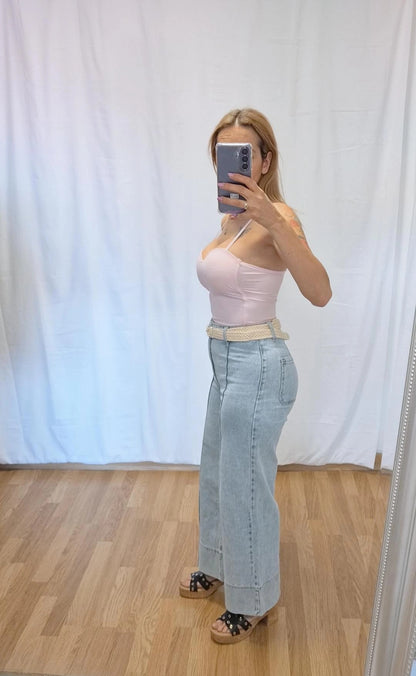Pantalon vaquero raya