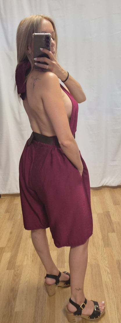 Mono Halter Multiposición Burdeos - vista frontal completa