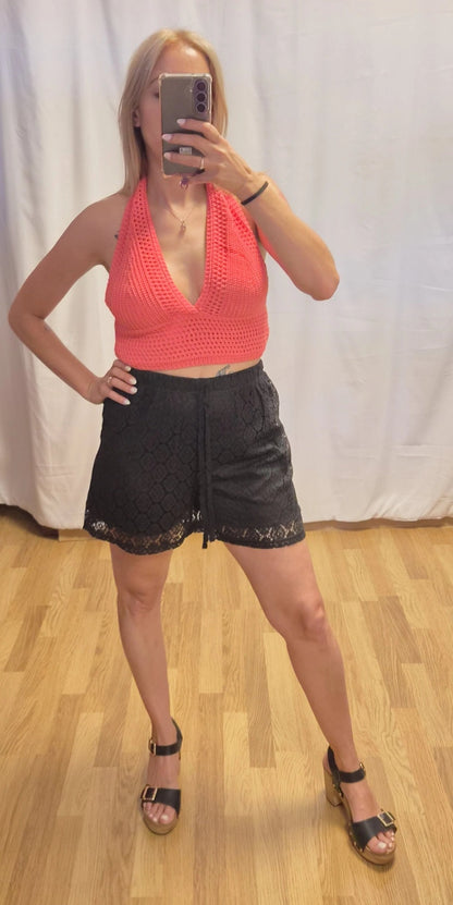 Short Encaje Negro - vista trasera