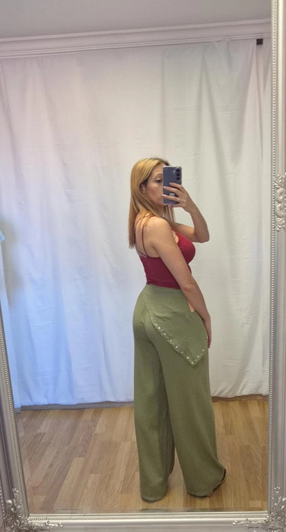 Pantalon pañuelo verde