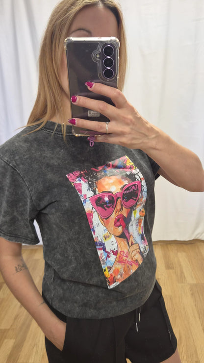 Camiseta pop art girl