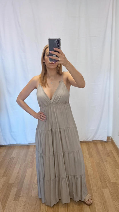 Vestido naty taupe