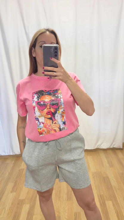 Camiseta pop art girl
