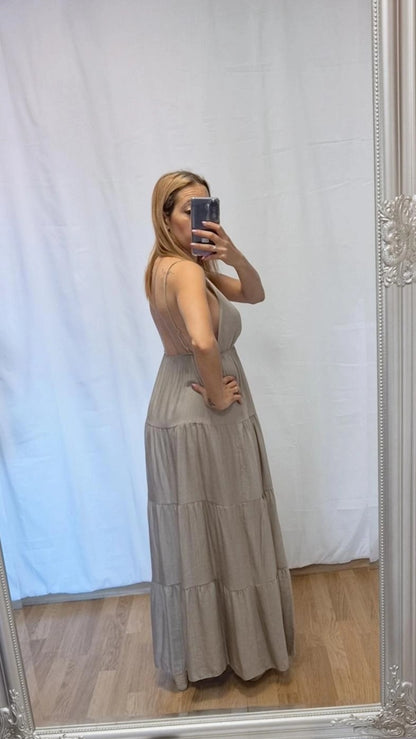 Vestido naty taupe
