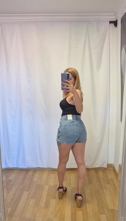 Top flor negro