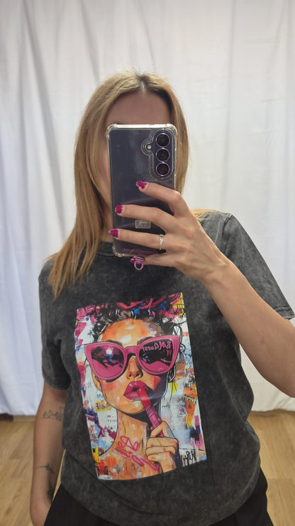 Camiseta pop art girl
