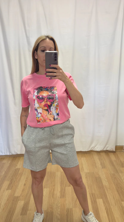 Camiseta pop art girl
