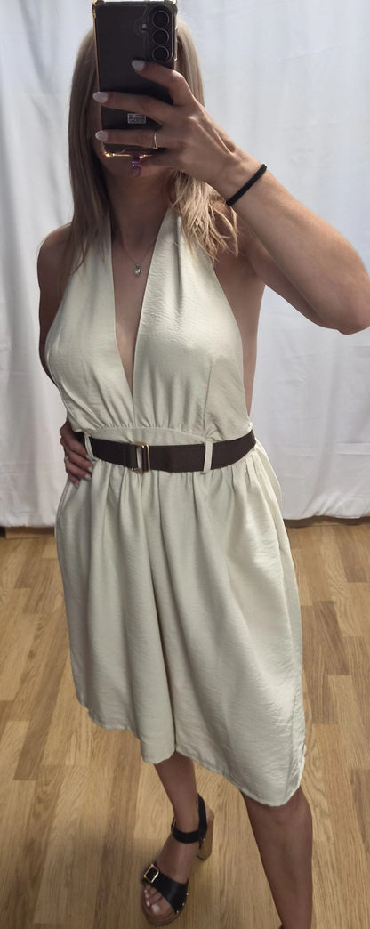 Mono Halter Multiposición Beige - look completo 2