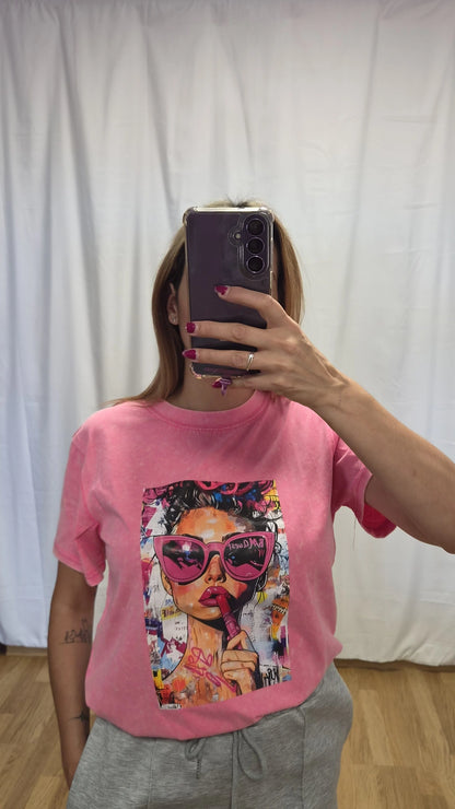 Camiseta pop art girl