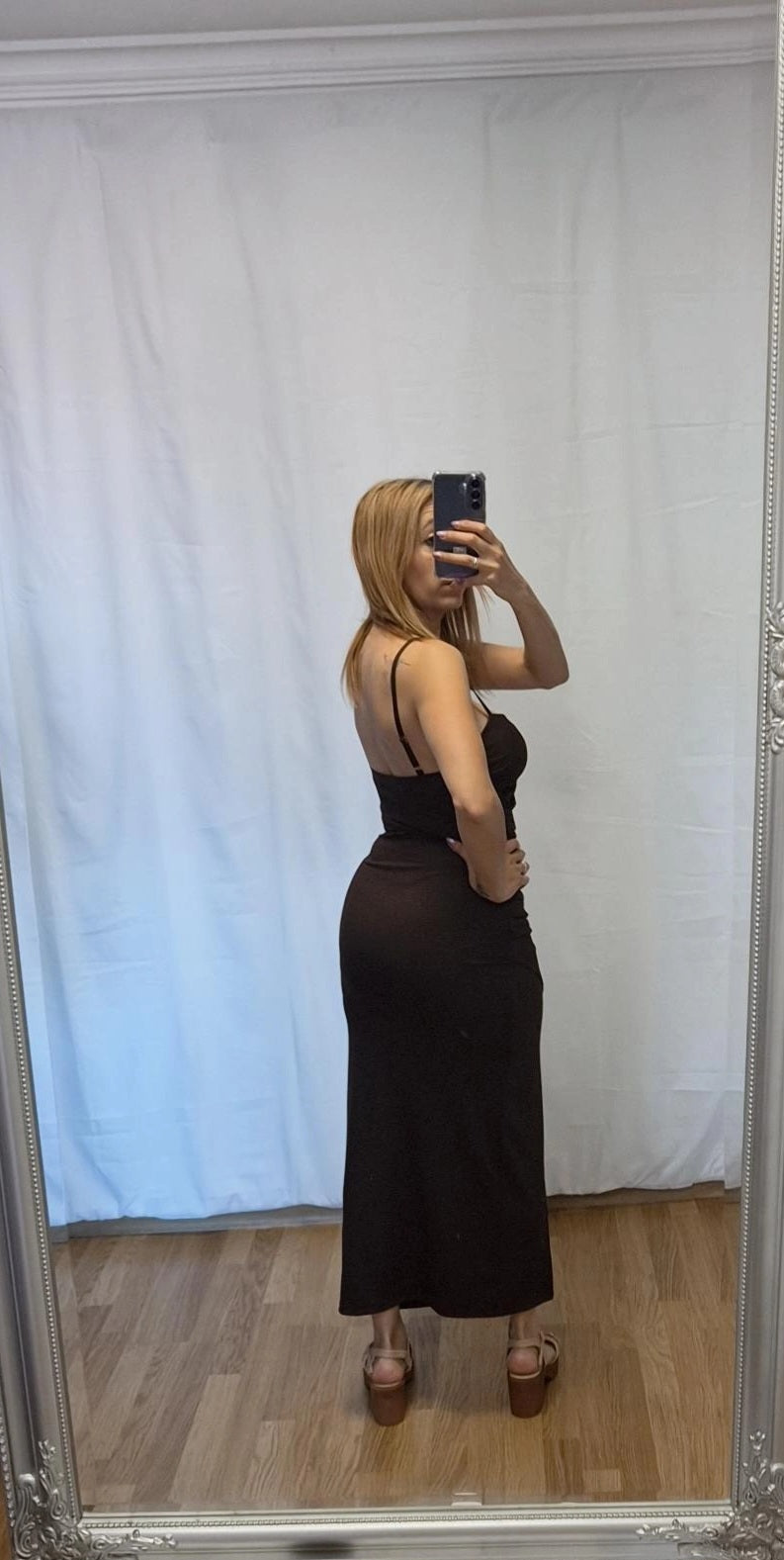 vestido canale marron chocolate