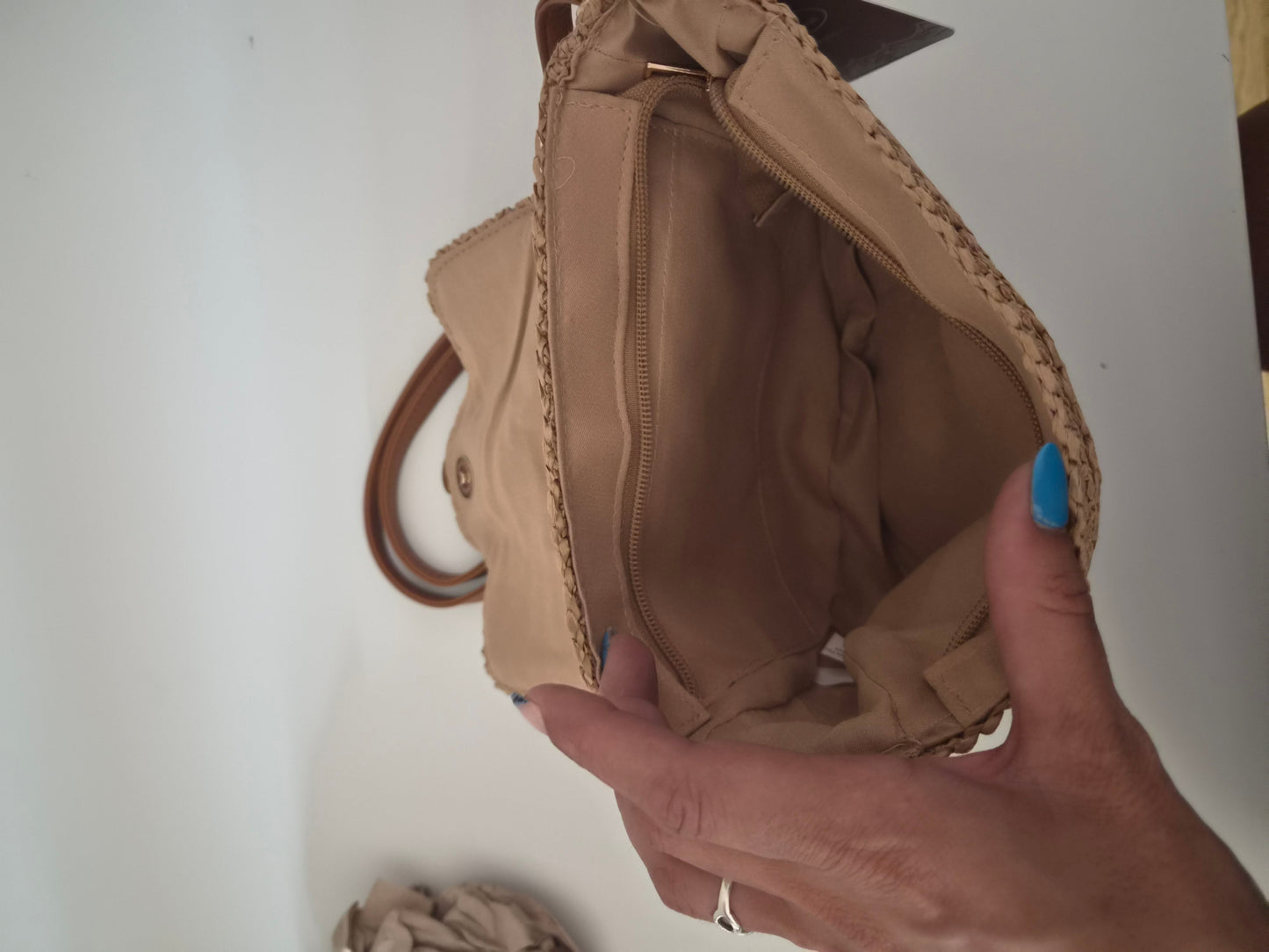 Bolso Saddle Rafia Boho - interior