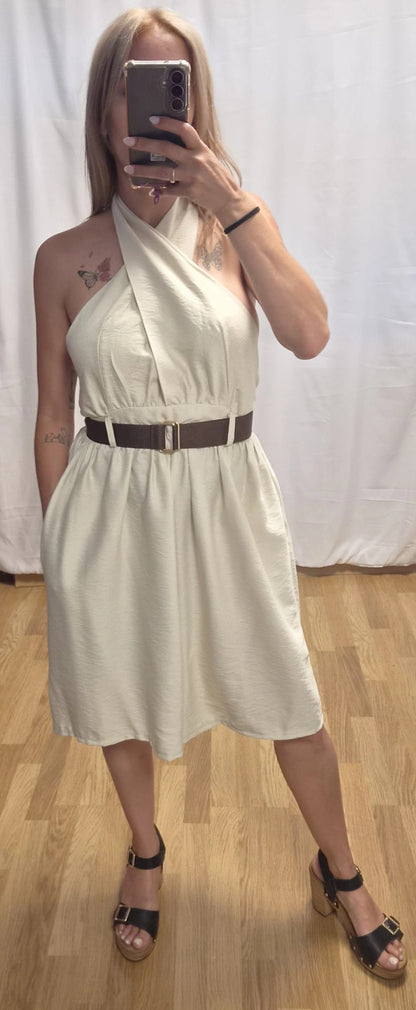 Mono Halter Multiposición Beige - vista lateral