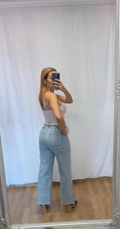 Pantalon vaquero raya