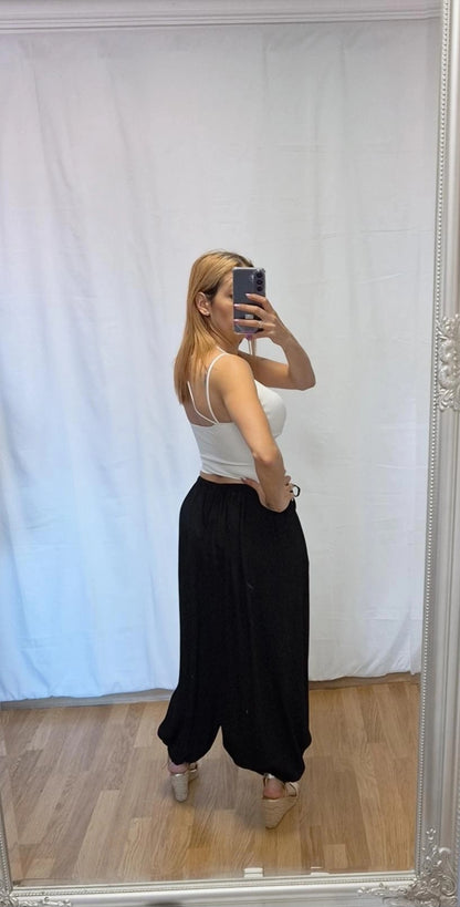 Top flor tirantes blanco