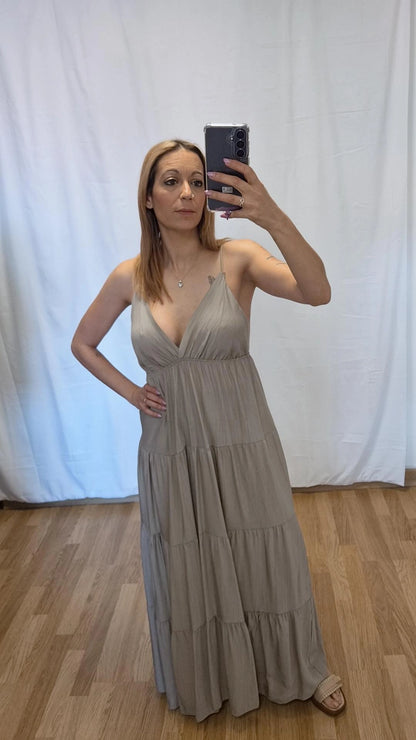 Vestido naty taupe