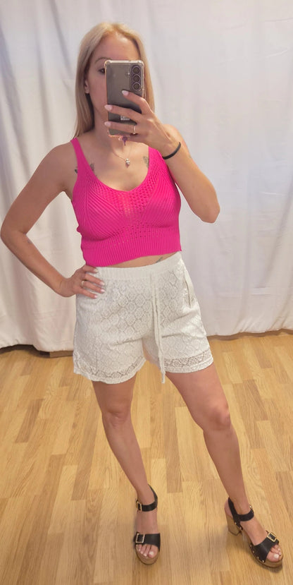 Short Encaje Blanco - vista frontal completa